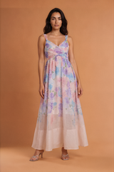Lady Sweet Bow Tie Strap Sleeveless Halter Dress In Mid Length