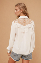 Wendy White Lace Blouse