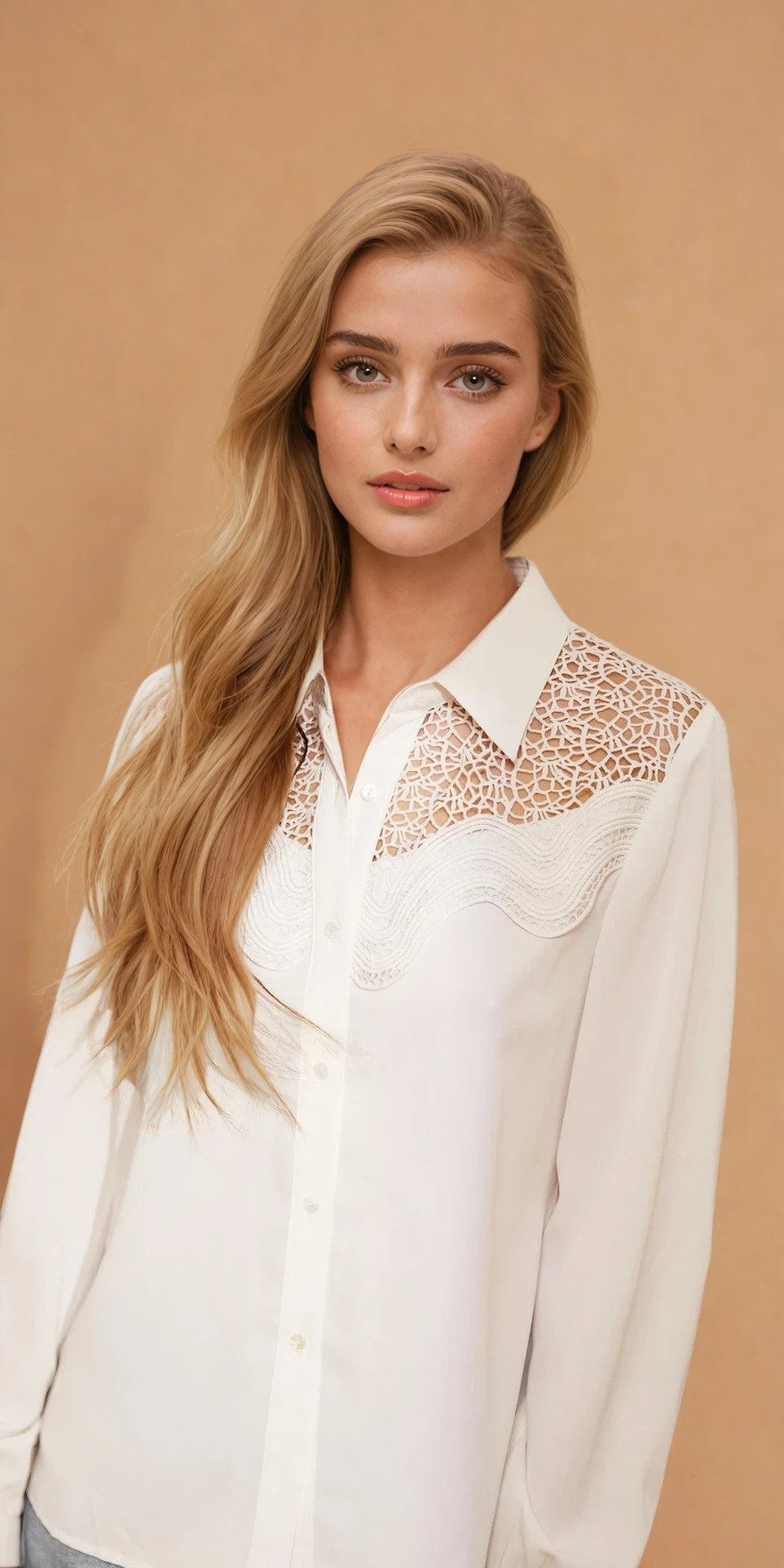 Wendy White Lace Blouse