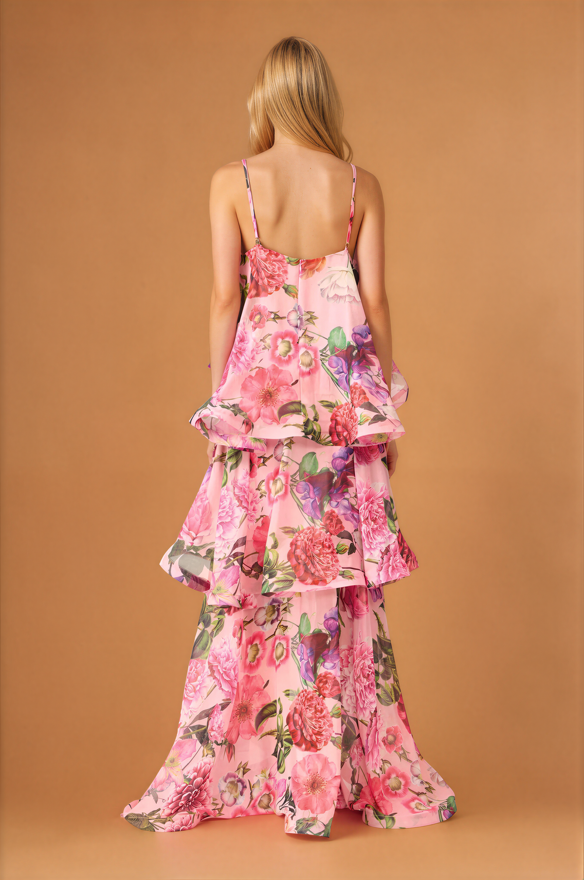 Multi Layer Cake Long Strap Dress