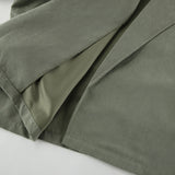 French Large Collared Lace up Windbreaker