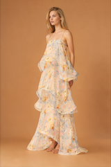 Multi Layer Cake Long Strap Dress