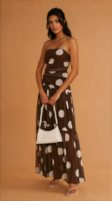 Sue Polka Dot Print Maxi Dress