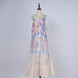 Lady Sweet Bow Tie Strap Sleeveless Halter Dress In Mid Length