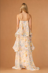 Multi Layer Cake Long Strap Dress