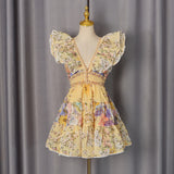 French Flying Sleeves Dress