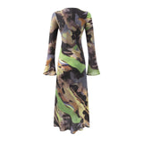 Swirl Multi-Print Dress
