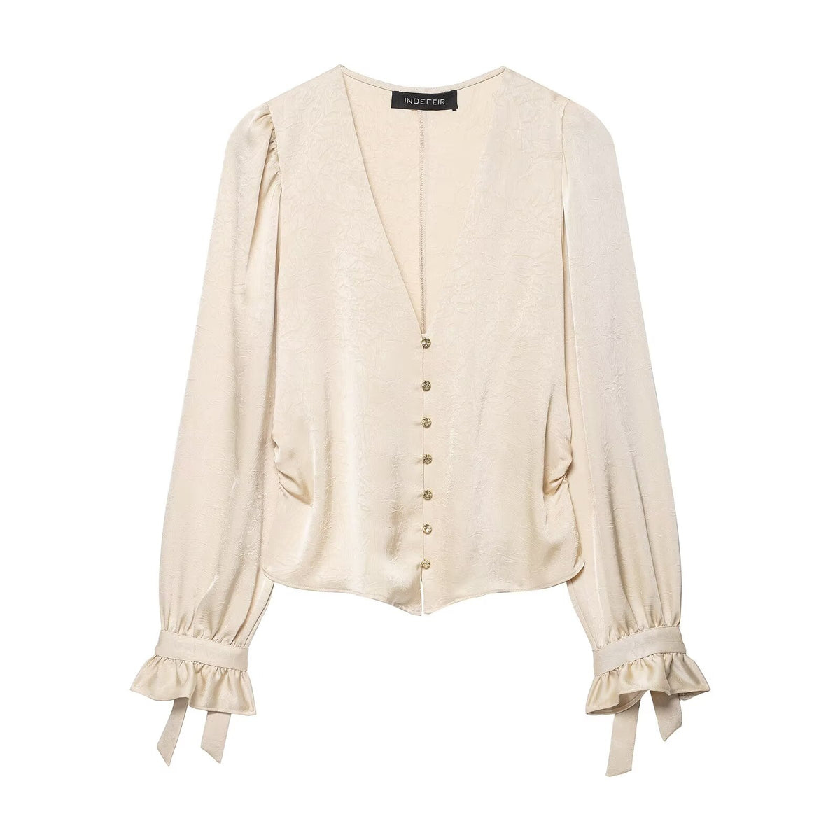 Wrinkle Effect Slim Shirt