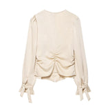 Wrinkle Effect Slim Shirt