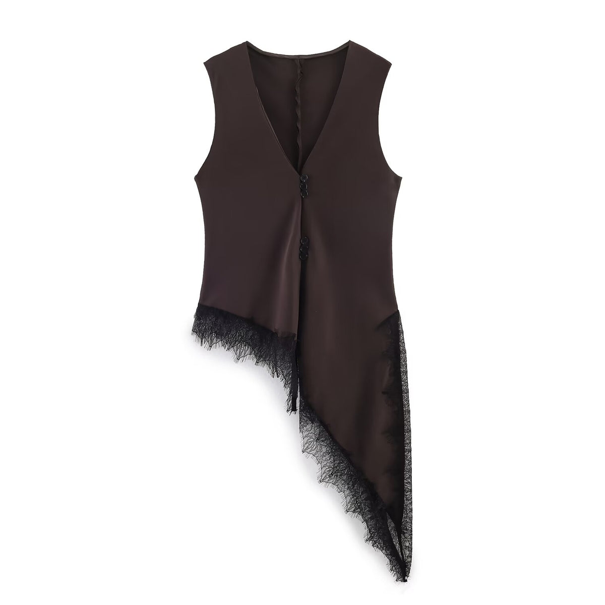 Lolly Asymmetric Lace Vest Top