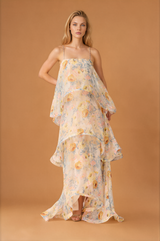 Multi Layer Cake Long Strap Dress