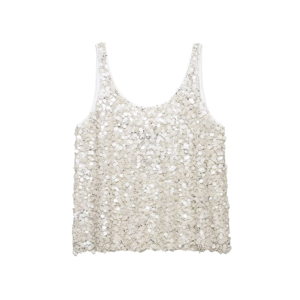 Sequin Beige Top