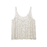 Sequin Beige Top