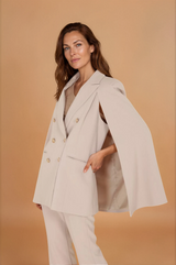 Eliza Cape Jacket Beige