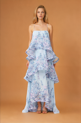 Multi Layer Cake Long Strap Dress