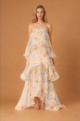 Multi Layer Cake Long Strap Dress