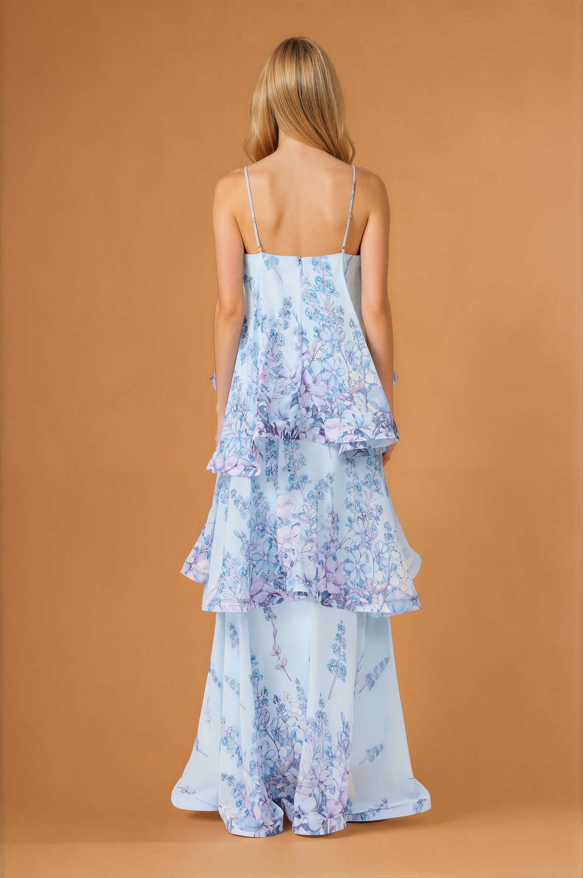 Multi Layer Cake Long Strap Dress