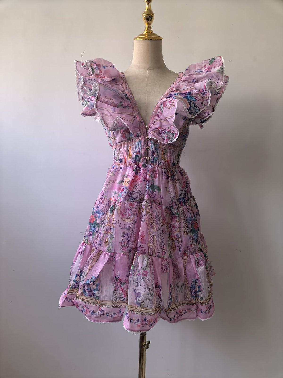 French Flying Sleeves Dress