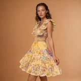 French Flying Sleeves Dress