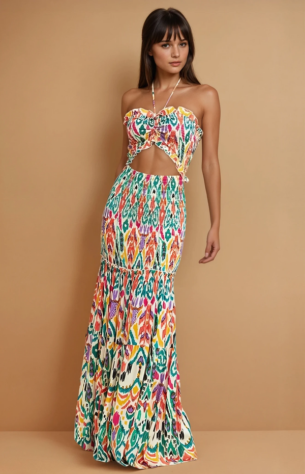 Azteca Scrunch Maxi Dress
