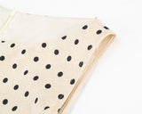 Polka Dot Pleated Waist Tight Midi Dress