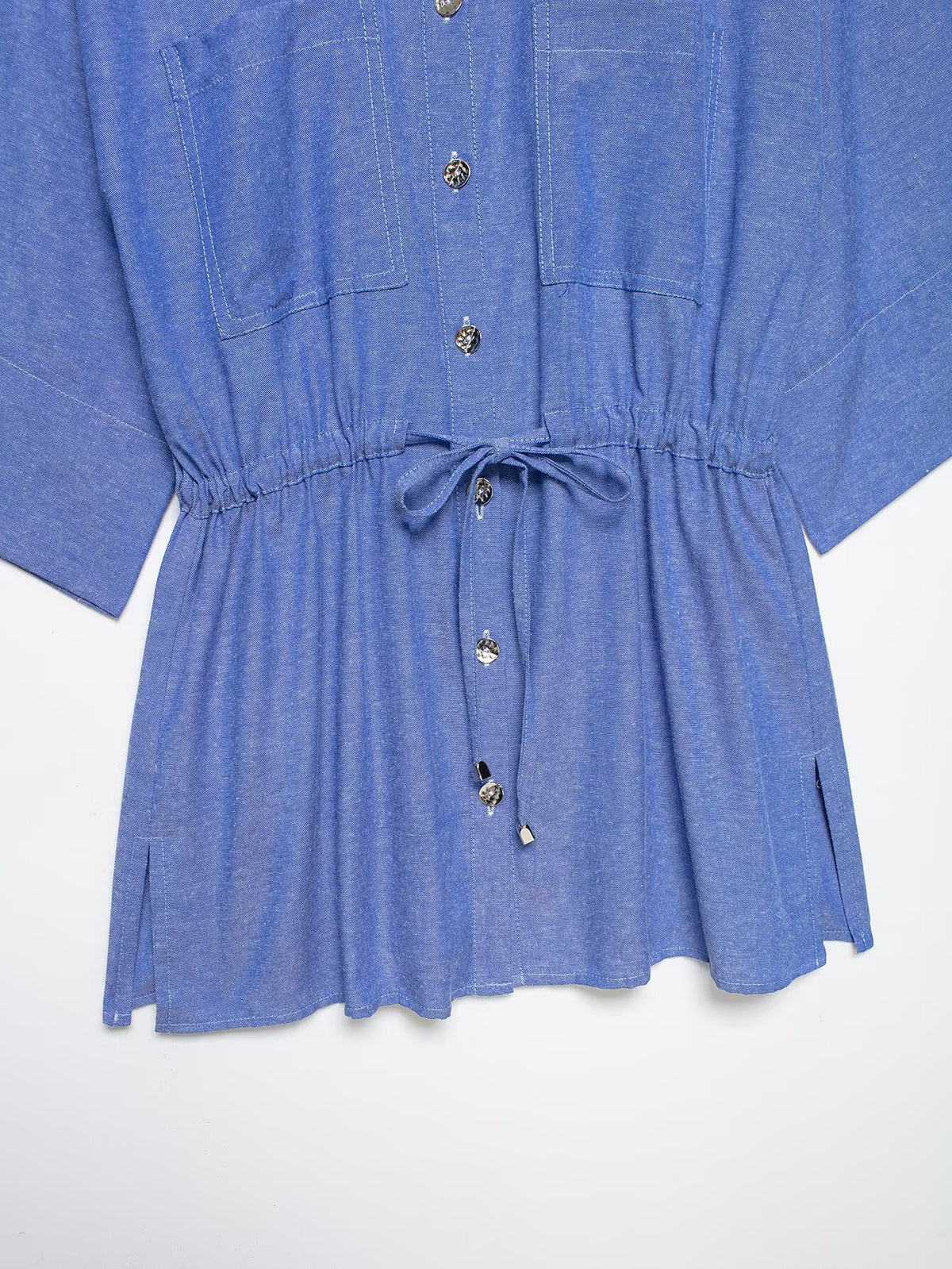 Women Clothing Spring Linen Blended Tour Safari Jacket Shirt