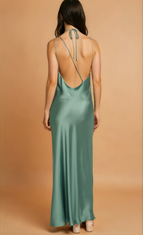 Jem Green Satin Maxi Dress