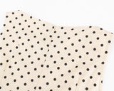 Polka Dot Pleated Waist Tight Midi Dress