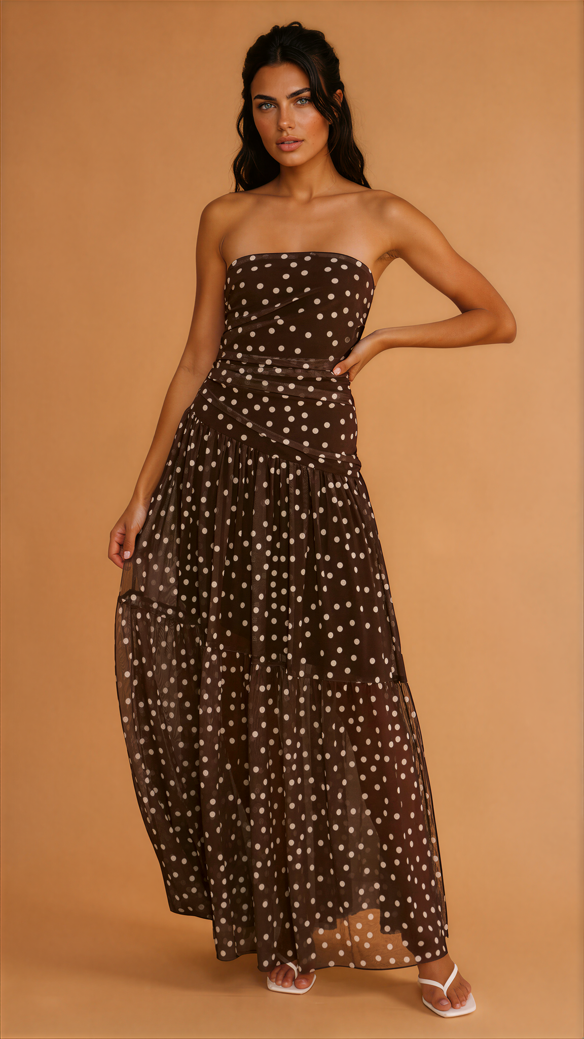 Sue Polka Dot Print Maxi Dress