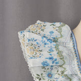 Flying Sleeves Printed Deep V Dress