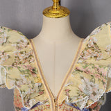 French Flying Sleeves Dress