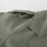 French Large Collared Lace up Windbreaker