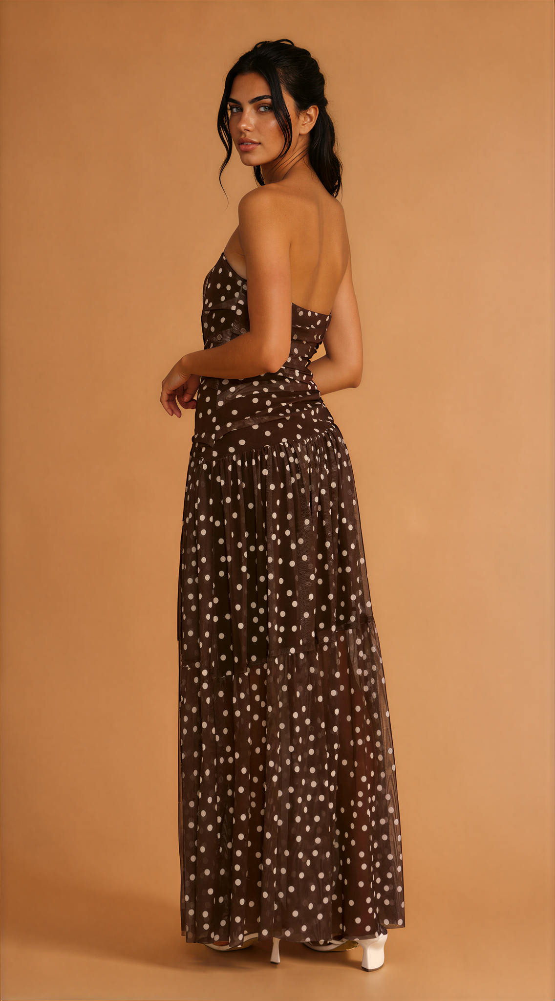 Sue Polka Dot Print Maxi Dress