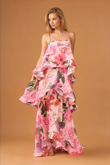 Multi Layer Cake Long Strap Dress
