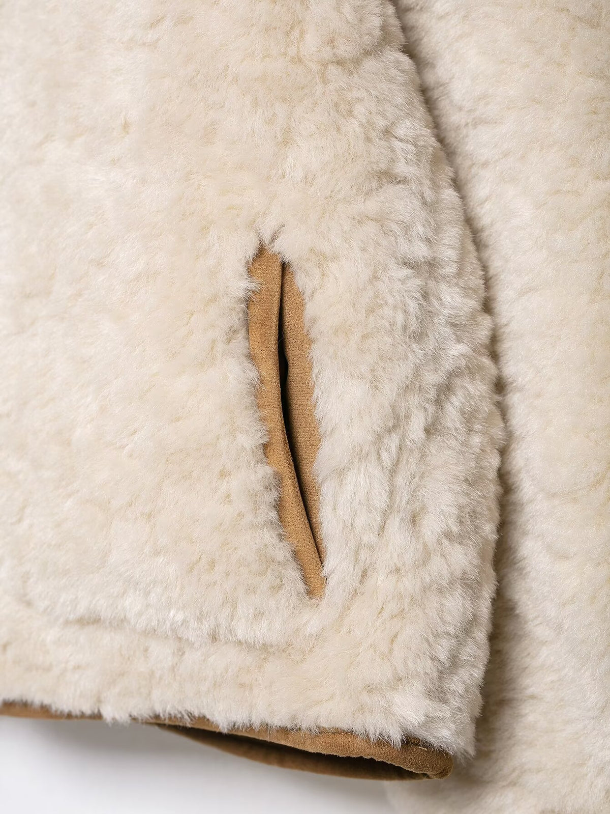 Bethany Cream Fluffy Winter Jacket