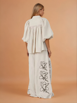 Sue Embroidered Beige Top