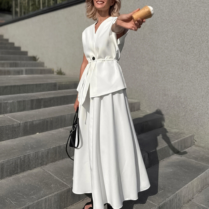 Celine White Two Piece Set