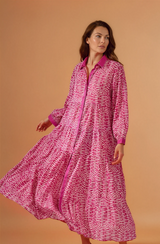 Rose Button Down Maxi Dress
