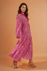 Rose Button Down Maxi Dress