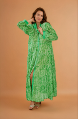 Green Button Down Maxi Dress