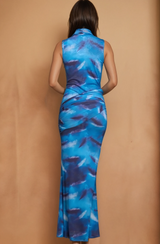 Hot Nights Mesh Cowl Dress