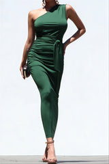 Venetian Ruched Bodycon Dress
