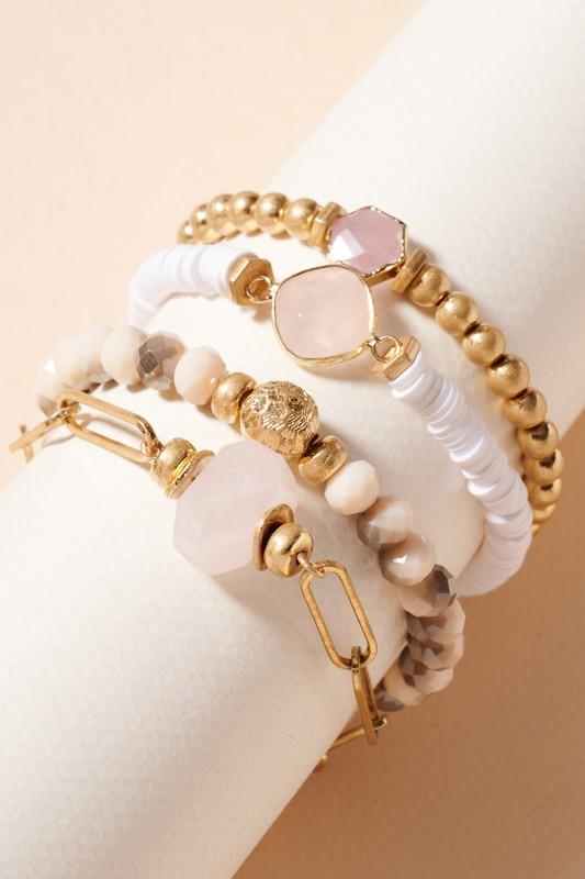 Stones Beaded Bracelet Set- RS